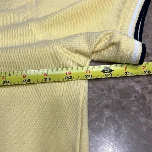 Jack & Jones men polo shirt XXL ,yellow cotton, short sleeve,golf  shirt . NWT - Picture 16 of 17